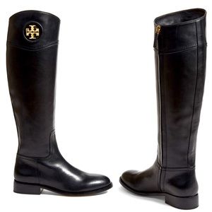 Tory Burch Ashlynn Black Leather Boots